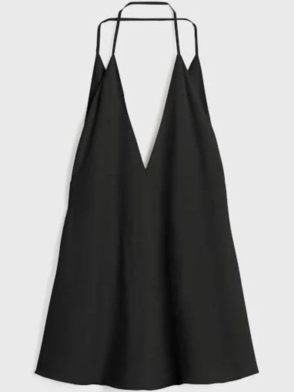 NWT Black TOTEME Women's Double Halter Silk top, XS